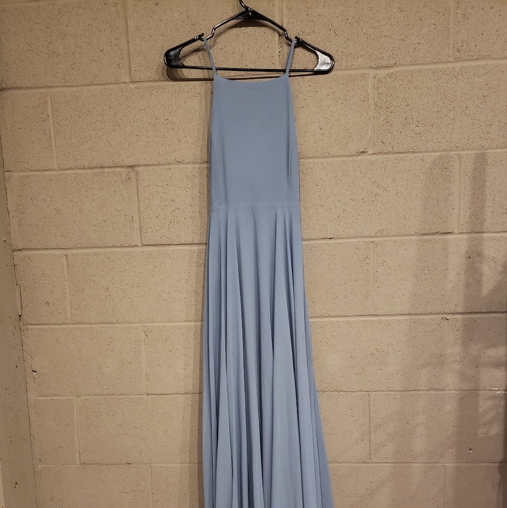 Lulu's slate blue maxi dress